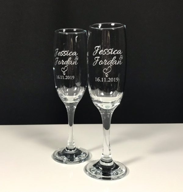 Modern Flute Etched Wedding Glasses   Modern Flute 4 600x627 