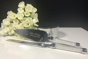 Crystal Stem Cake Knife Set