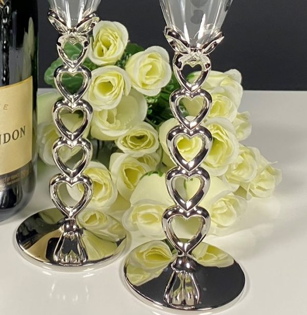 Close up of Hearts & Bow Stems