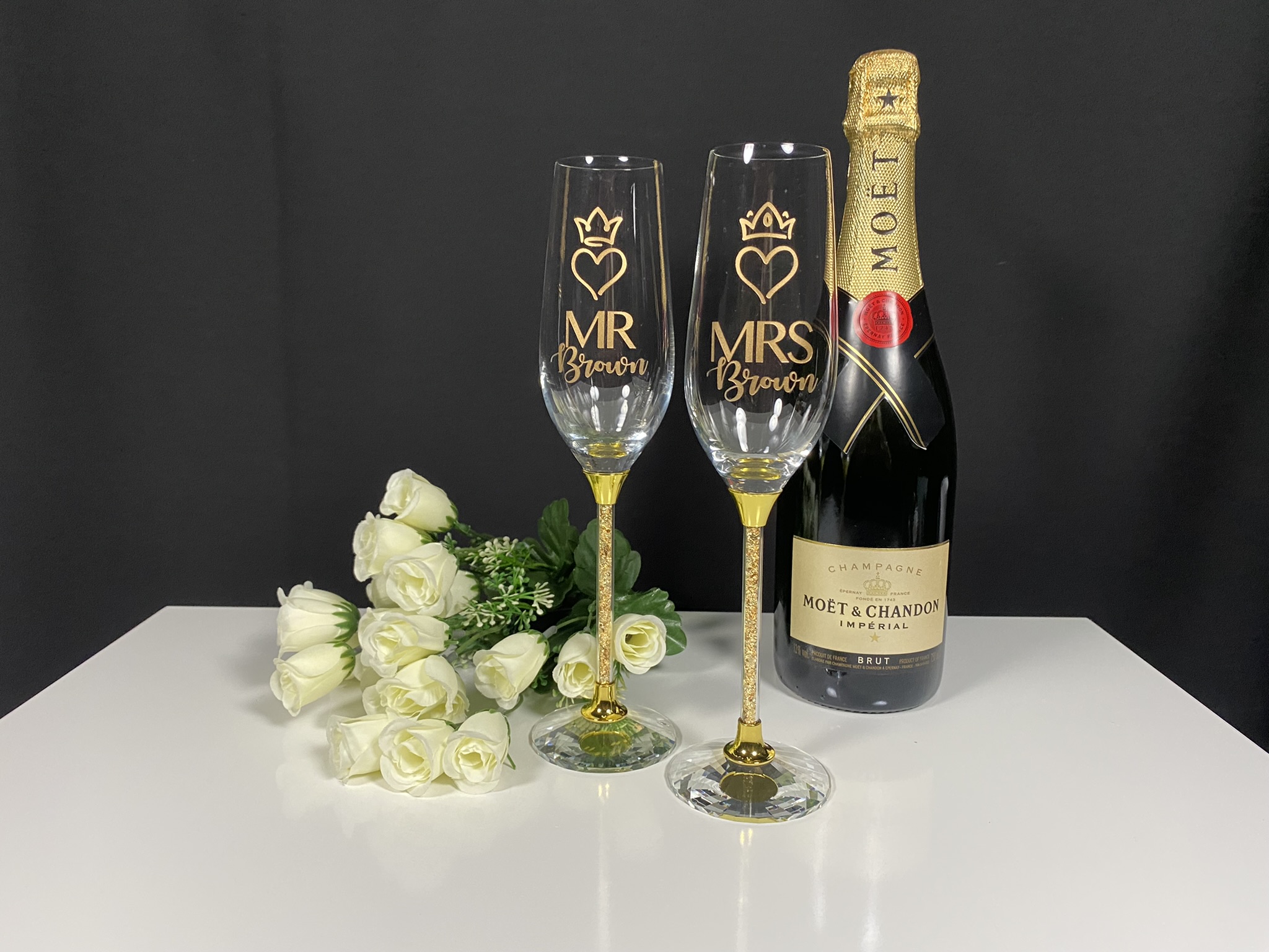 Gold Leaf Toasting Flute