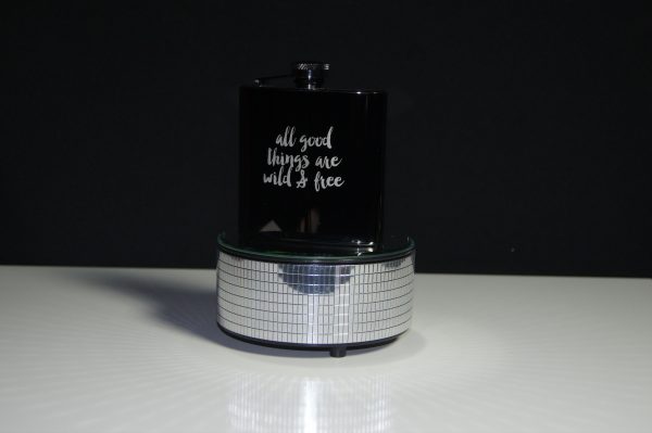 Gunmetal Mirror Finish Hip Flask